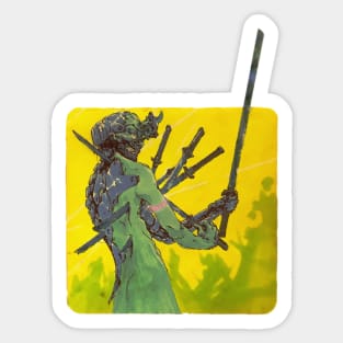 Immortal Cyber-Samurai Sticker